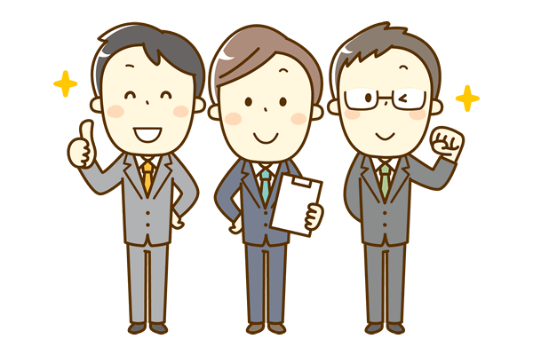 画像:仲間と談笑