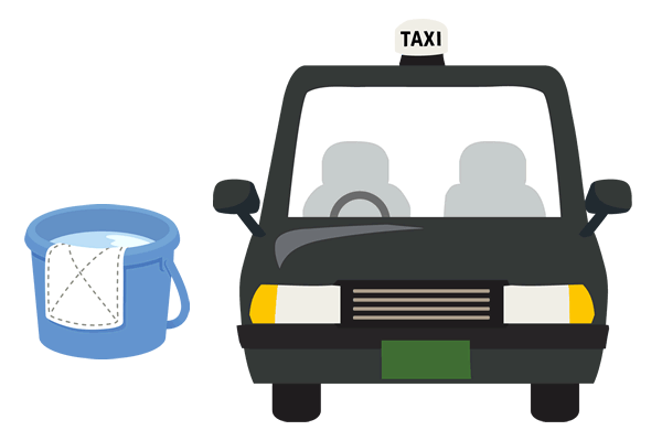 画像:帰庫、洗車